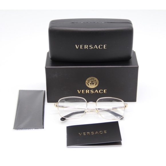NEW VERSACE EYEGLASSES VE1281 1002 WOMEN’S EYEWEAR VERSACE MOD 1281 GOLD - Picture 11 of 11